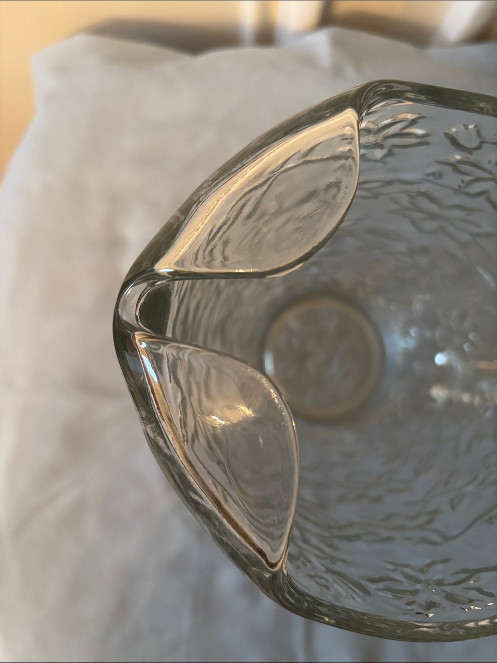 Princess House (Fantasia) Clear Textured Glass Pitcher - Picture 3 of 4